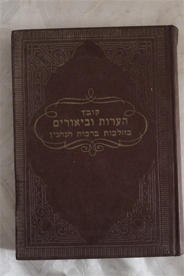 הערות וביאורים בהלכות ברכות הנהנין