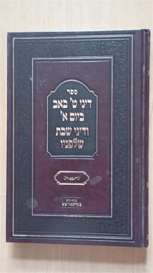 דיני ט' באב ביום א' ודיני שבת שלפניו