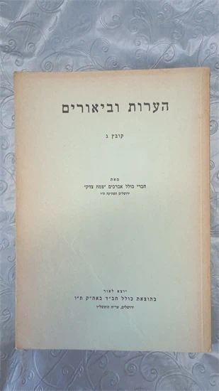 הערות וביאורים